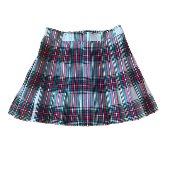 Aerie Red and Green Pleated School Girl Mini Skirt Size Medium NWT - Picture 2 of 9